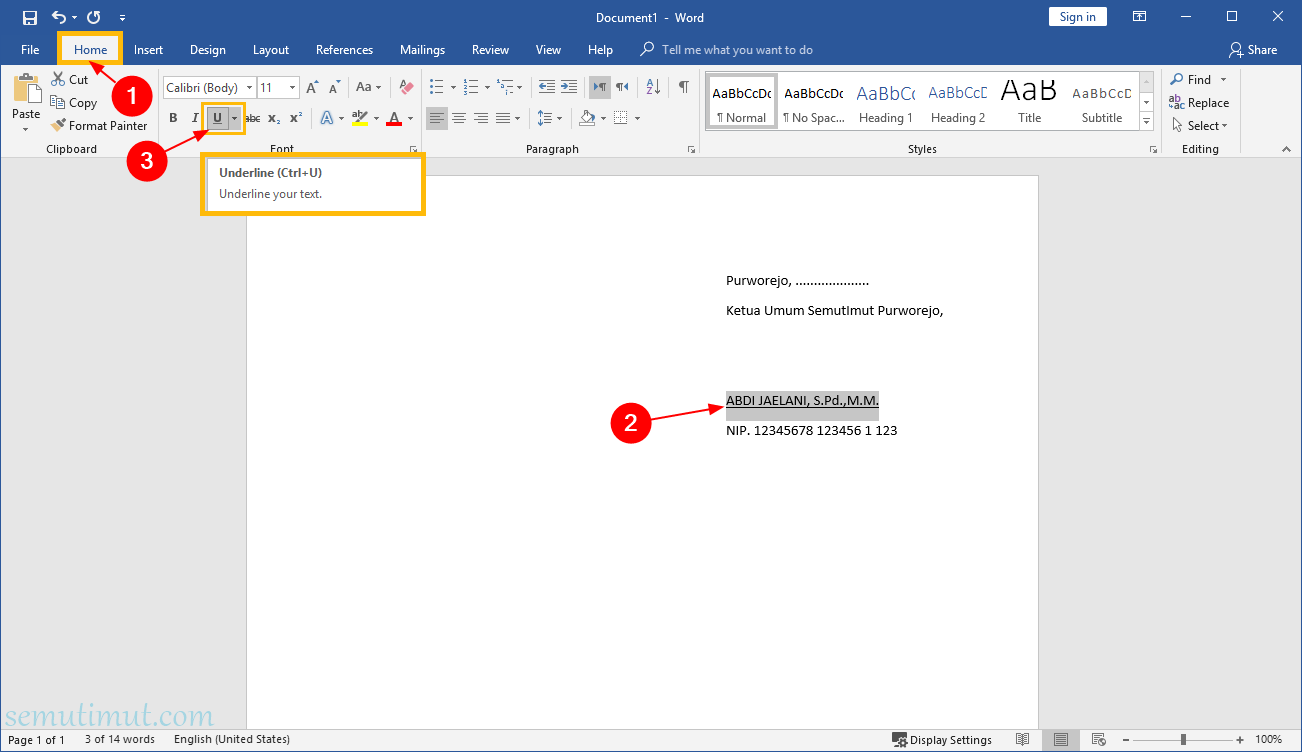 Detail Cara Membuat Garis Dibawah Kop Surat Nomer 18