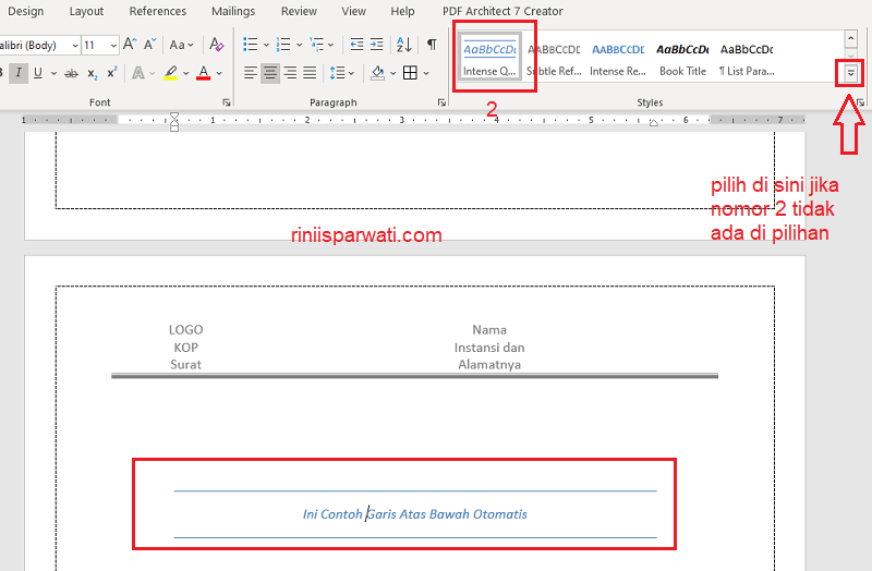 Detail Cara Membuat Garis Dibawah Kop Surat Nomer 19