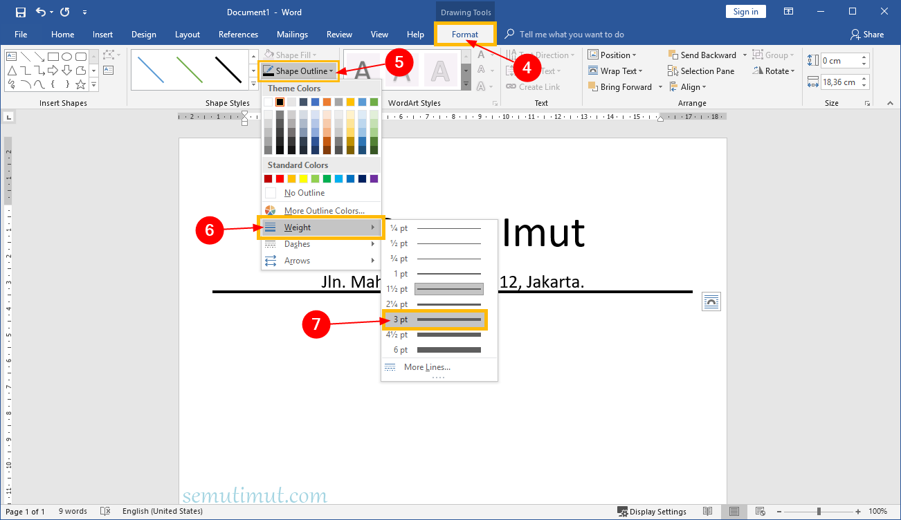 Detail Cara Membuat Garis Dibawah Kop Surat Nomer 21