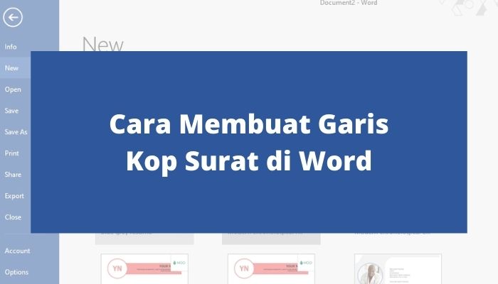 Detail Cara Membuat Garis Dibawah Kop Surat Nomer 29