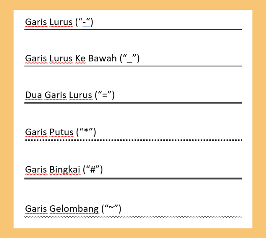 Detail Cara Membuat Garis Dibawah Kop Surat Nomer 48