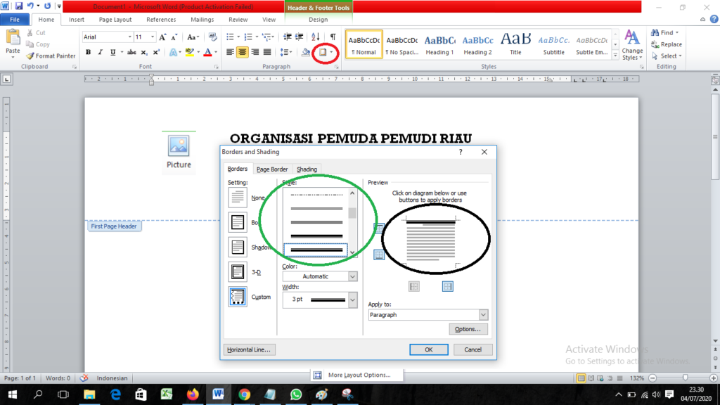 Detail Cara Membuat Garis Kop Surat Di Word Nomer 29