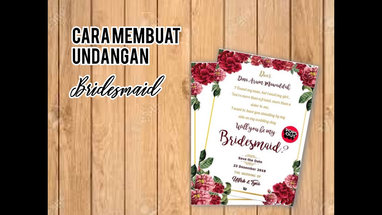 Cara Membuat Kartu Ucapan Bridesmaid - KibrisPDR