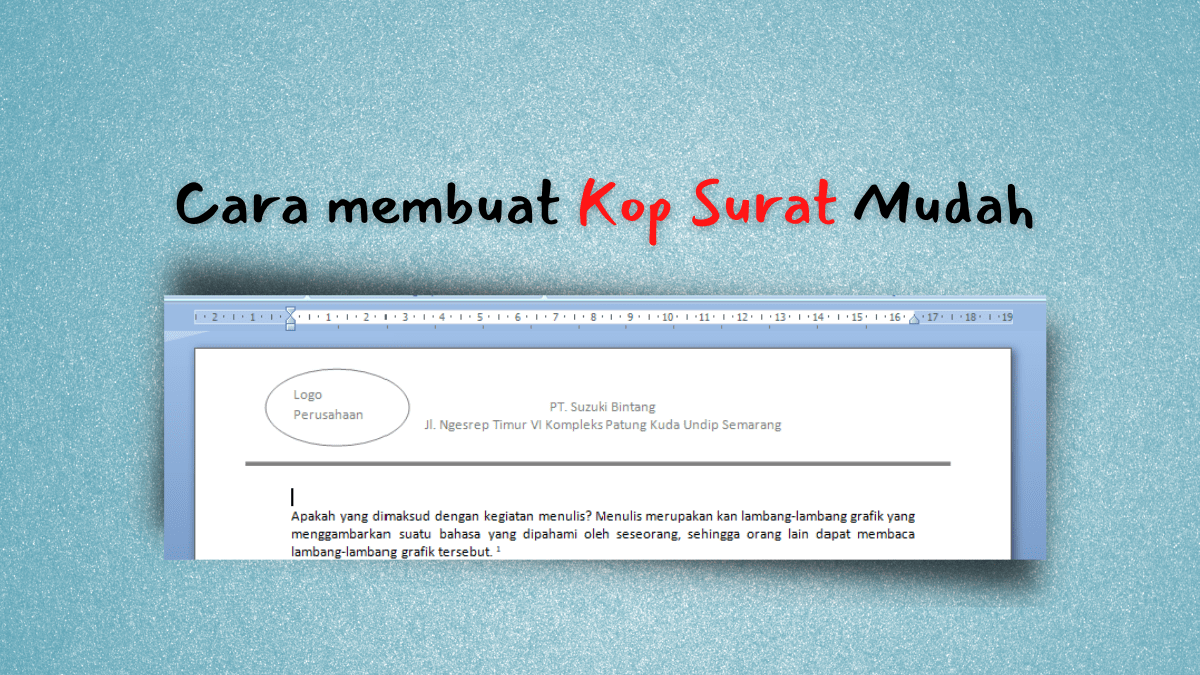 Detail Cara Membuat Kop Surat Dengan Logo Nomer 44