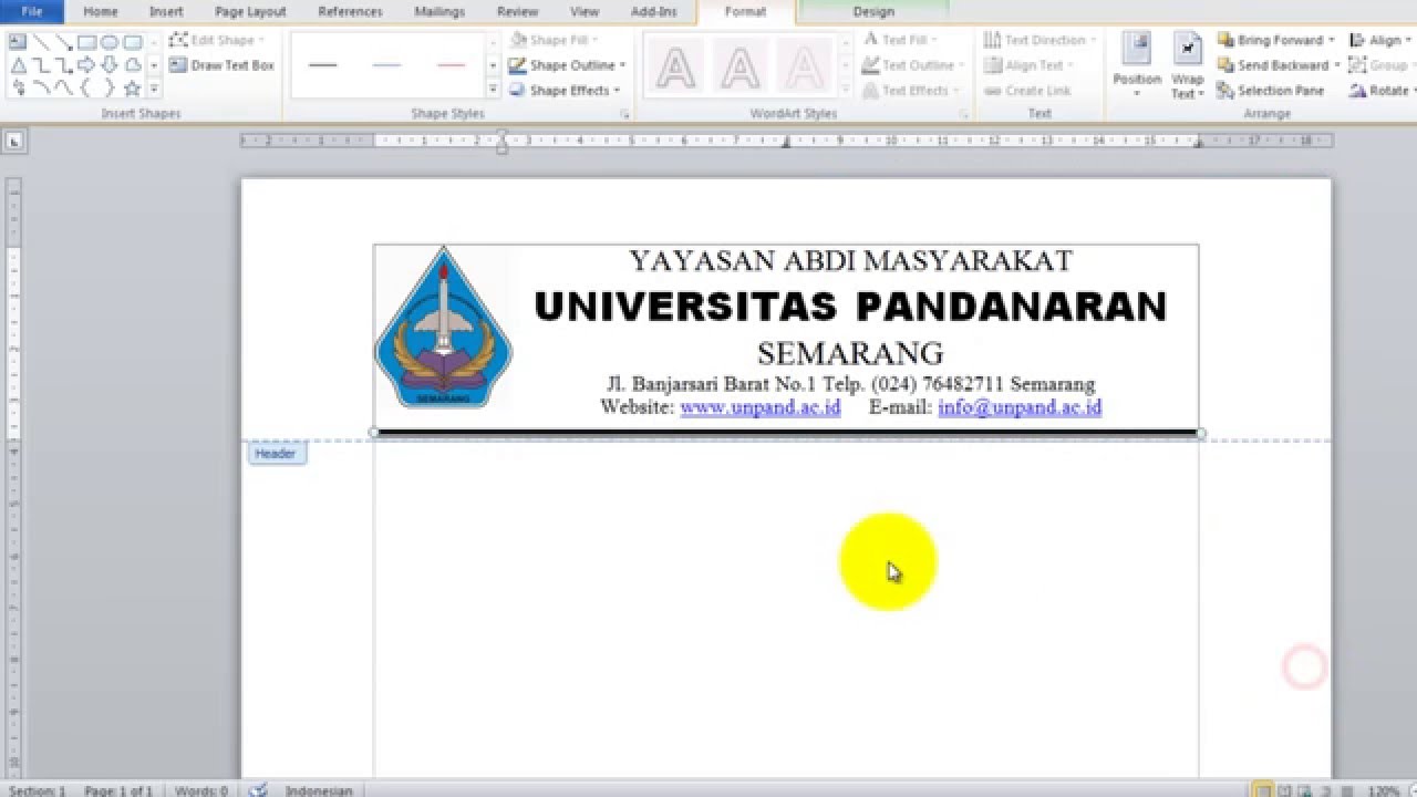 Detail Cara Membuat Kop Surat Di Word 2010 Nomer 14