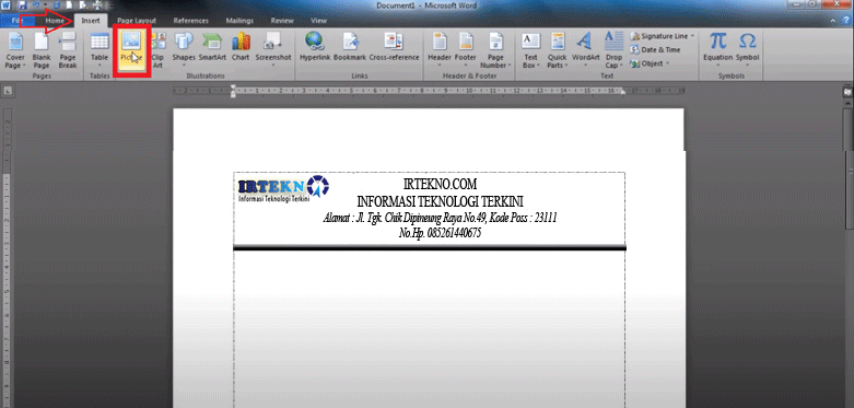 Detail Cara Membuat Kop Surat Di Word 2010 Nomer 19