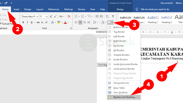 Detail Cara Membuat Kop Surat Di Word 2010 Nomer 32