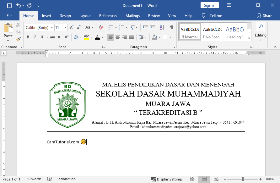 Detail Cara Membuat Kop Surat Di Word 2010 Nomer 5