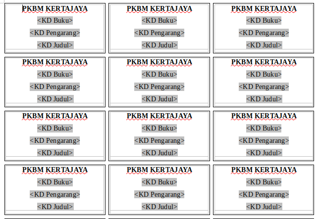 Cara Membuat Label Buku Perpustakaan Dengan Word - KibrisPDR