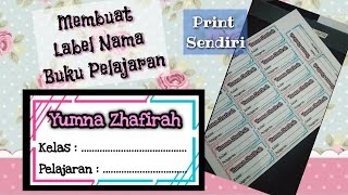 Detail Cara Membuat Label Nama Untuk Buku Pelajaran Nomer 21