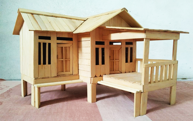 Detail Cara Membuat Miniatur Rumah Sederhana Dari Bambu Nomer 21