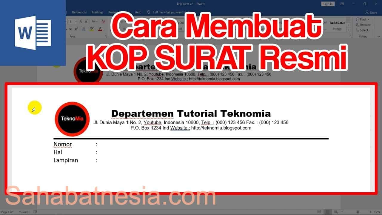 Detail Cara Membuat Nomor Kop Surat Nomer 26