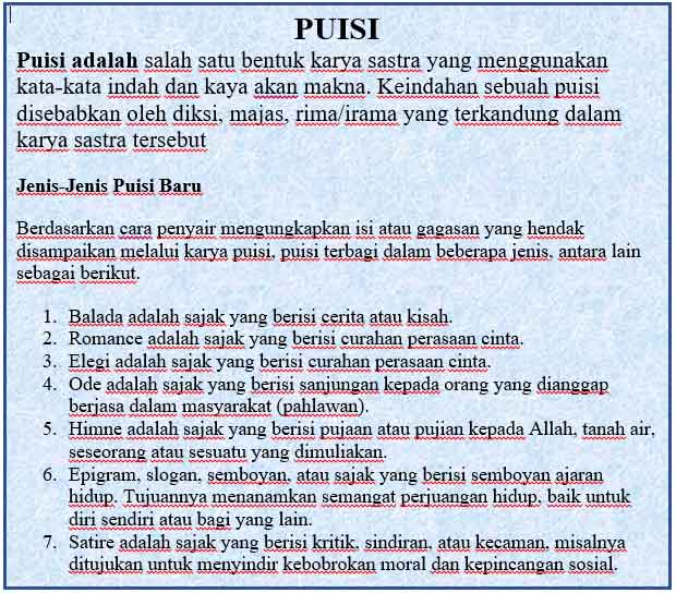 Detail Cara Membuat Puisi Dan Contohnya Nomer 26