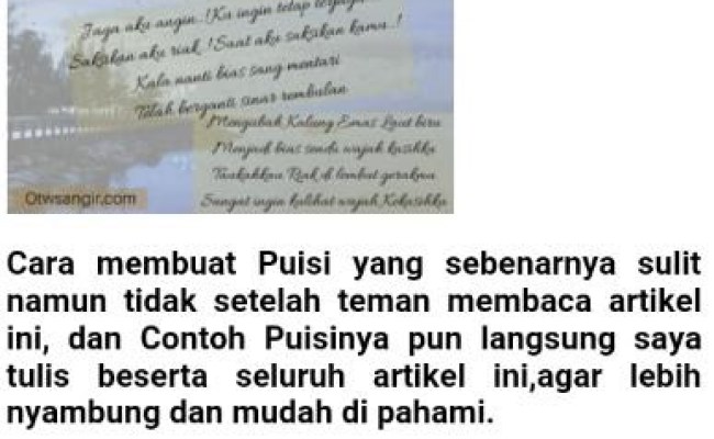 Detail Cara Membuat Puisi Dan Contohnya Nomer 44