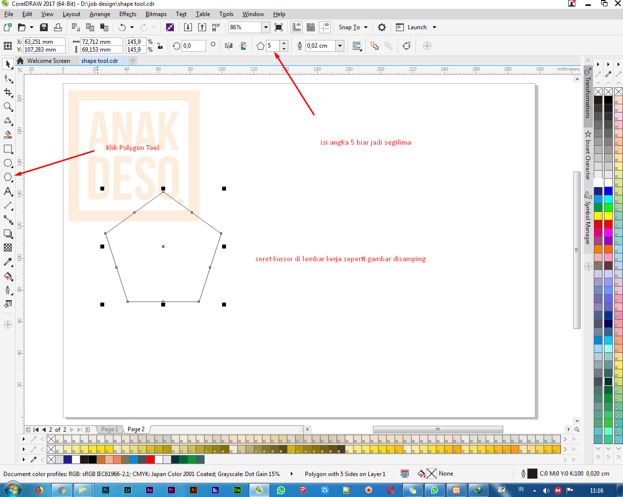 Detail Cara Membuat Segi Enam Nomer 49