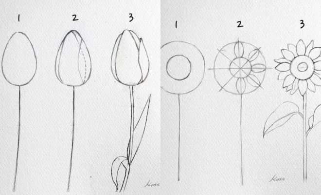 Detail Cara Membuat Sketsa Bunga Mudah Nomer 13