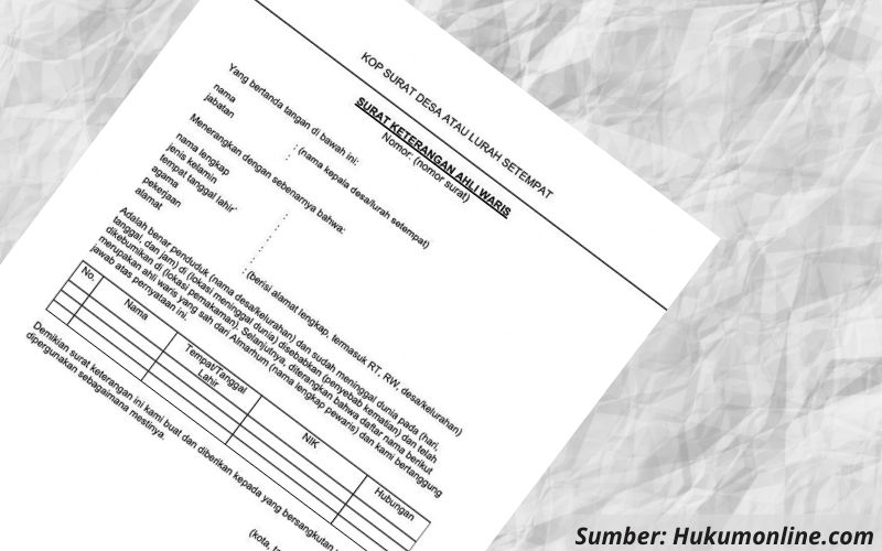 Detail Cara Membuat Surat Ahli Waris Rumah Nomer 46