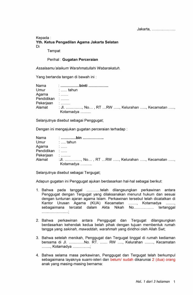 Detail Cara Membuat Surat Cerai Tertulis Nomer 38