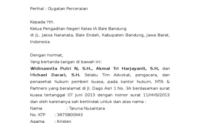 Detail Cara Membuat Surat Cerai Tertulis Nomer 42