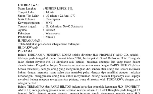 Detail Cara Membuat Surat Dakwaan Nomer 29