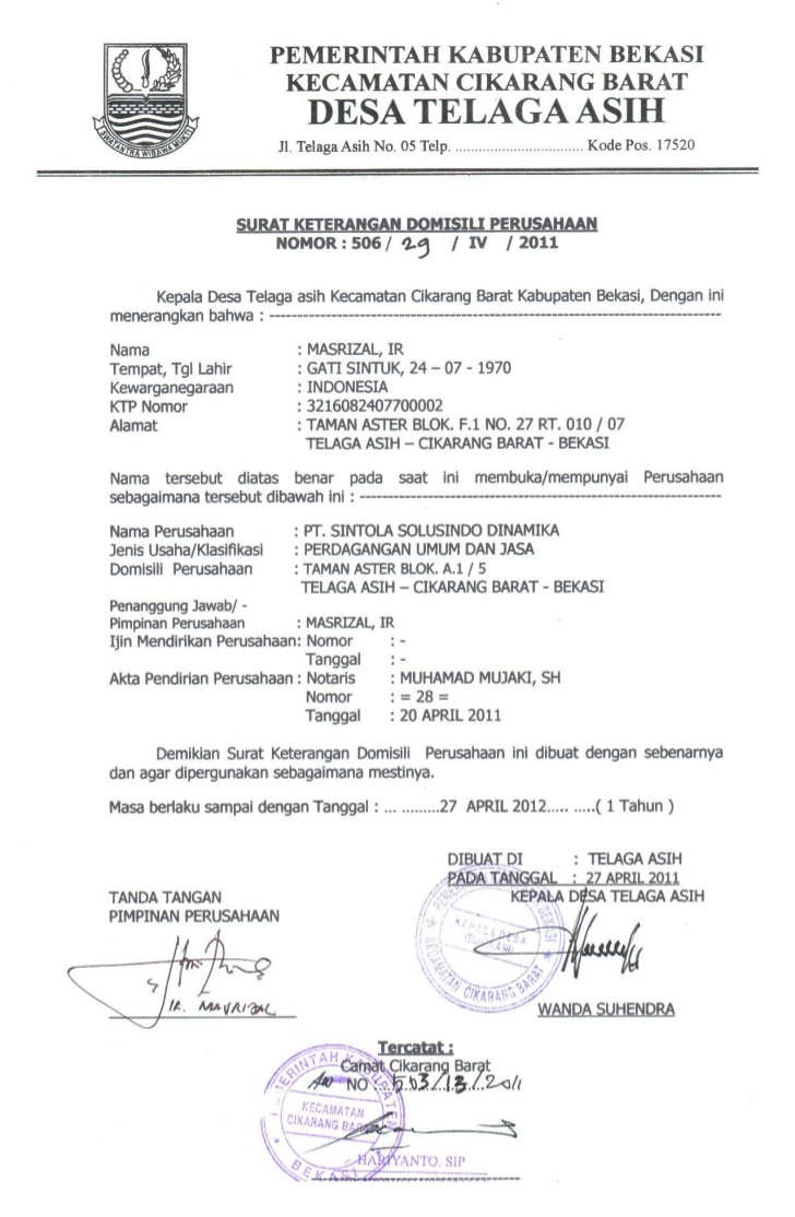 Detail Cara Membuat Surat Domisili Perusahaan Nomer 28