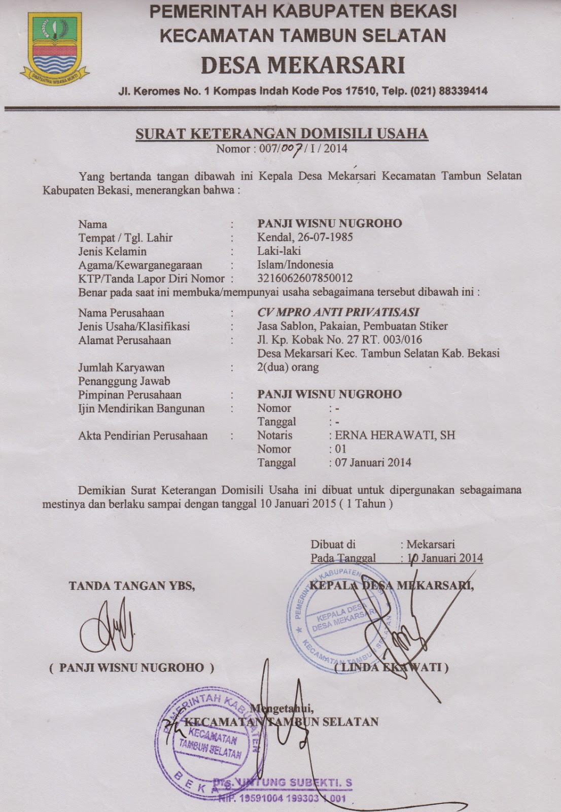 Detail Cara Membuat Surat Domisili Perusahaan Nomer 5