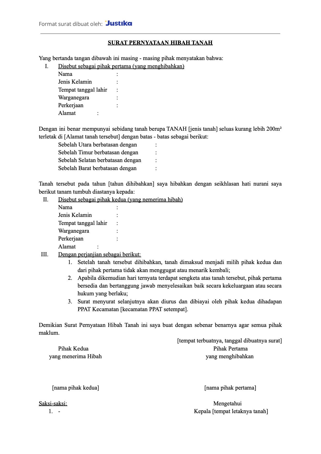 Detail Cara Membuat Surat Hibah Tanah Nomer 12