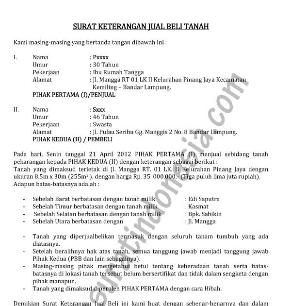 Detail Cara Membuat Surat Hibah Tanah Nomer 24