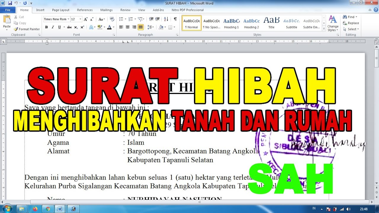 Detail Cara Membuat Surat Hibah Tanah Nomer 35