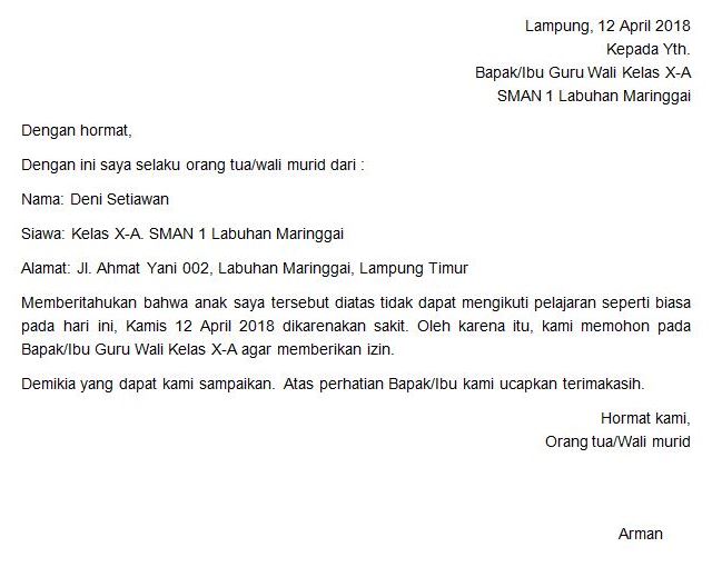 Detail Cara Membuat Surat Izin Resmi Nomer 12