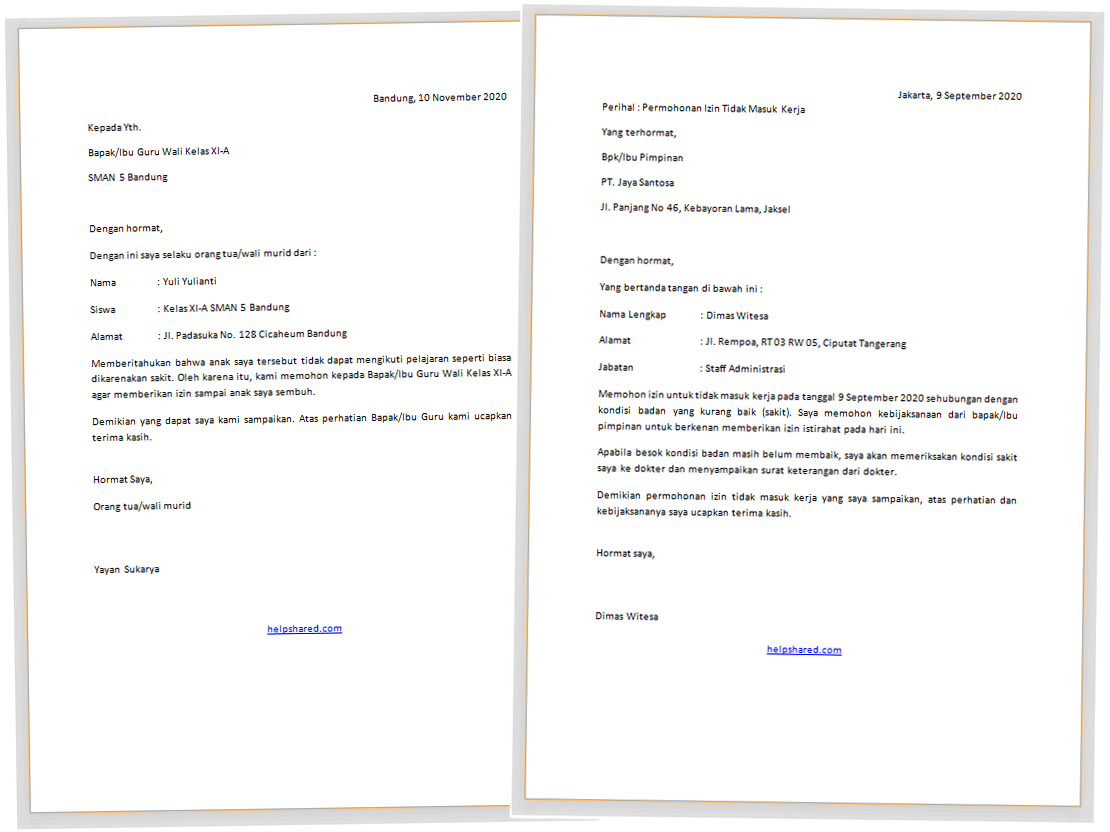 Detail Cara Membuat Surat Izin Sakit Nomer 36