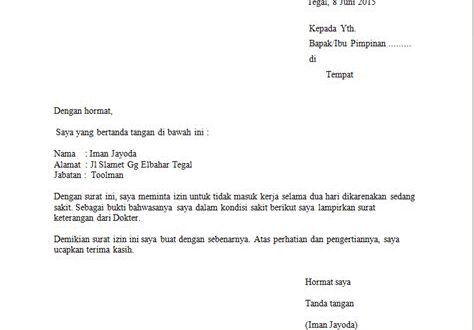 Detail Cara Membuat Surat Izin Sakit Di Sekolah Nomer 29