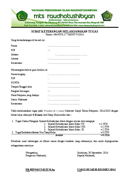 Detail Cara Membuat Surat Izin Sekolah Mts Nomer 53