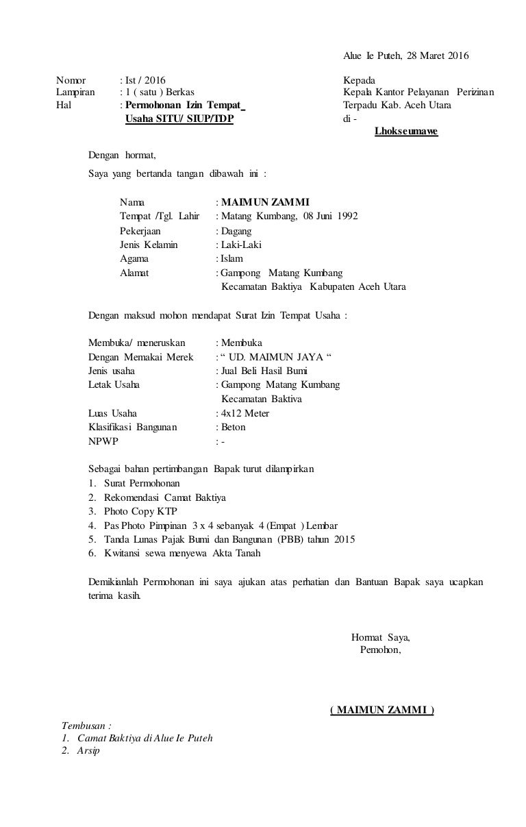 Detail Cara Membuat Surat Izin Tempat Usaha Nomer 11