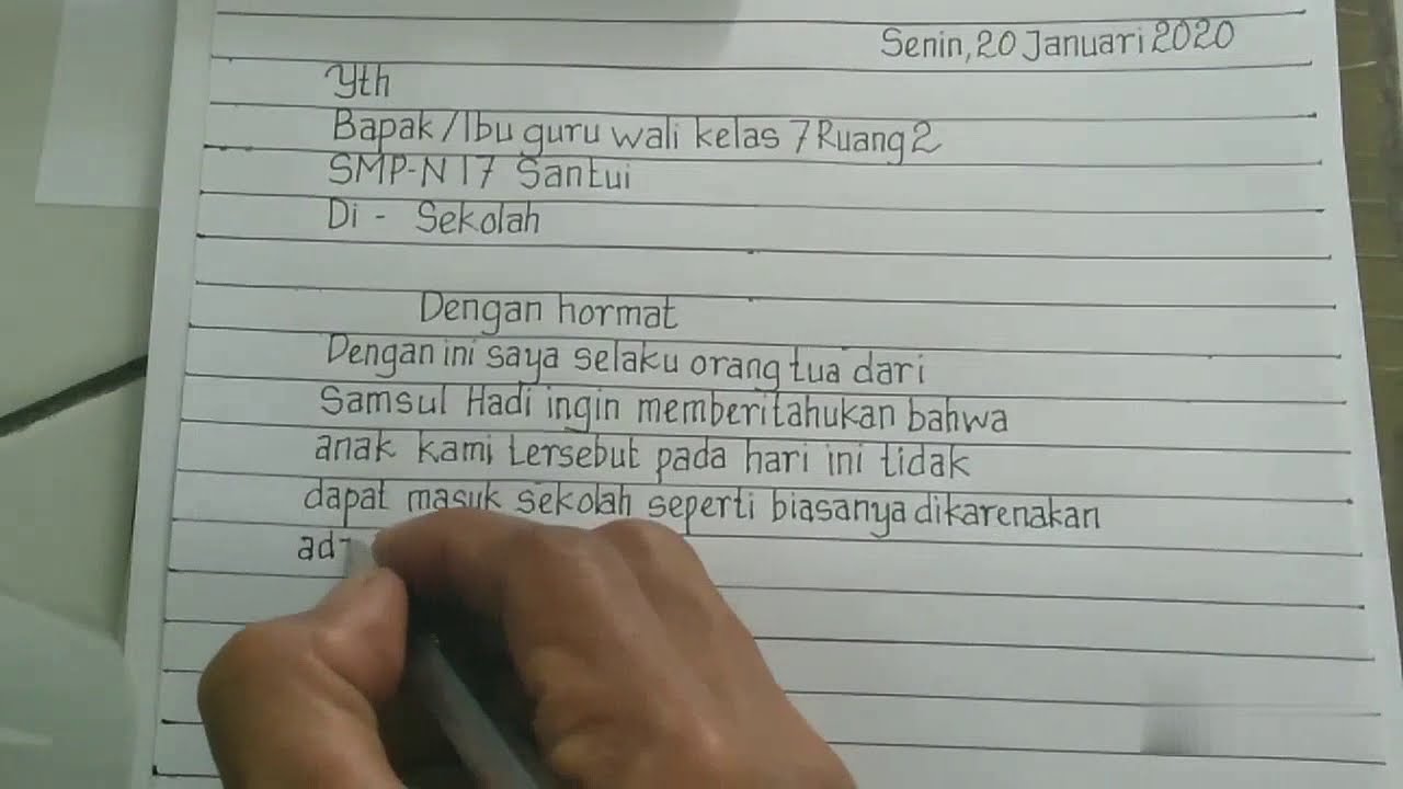 Detail Cara Membuat Surat Izin Tidak Masuk Sekolah Nomer 35