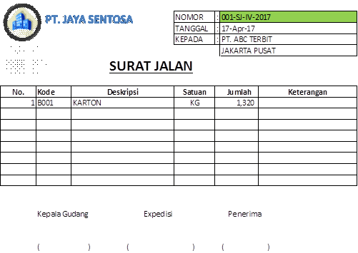 Detail Cara Membuat Surat Jalan Barang Nomer 28