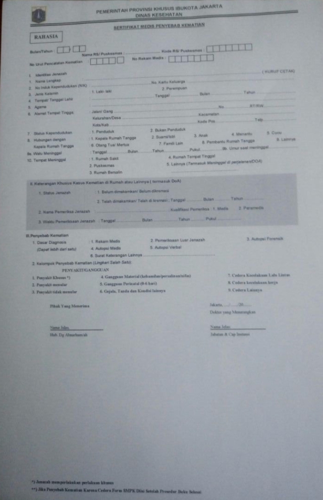 Detail Cara Membuat Surat Kematian Palsu Nomer 2