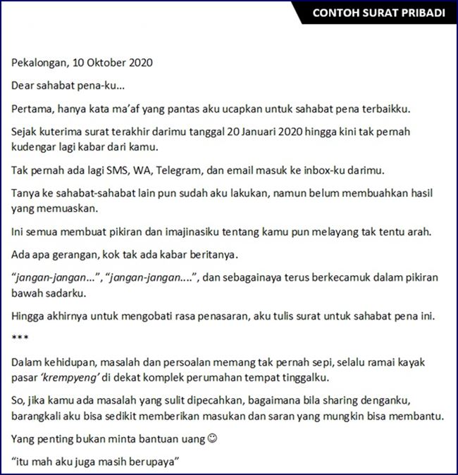 Detail Cara Membuat Surat Kepada Teman Nomer 3