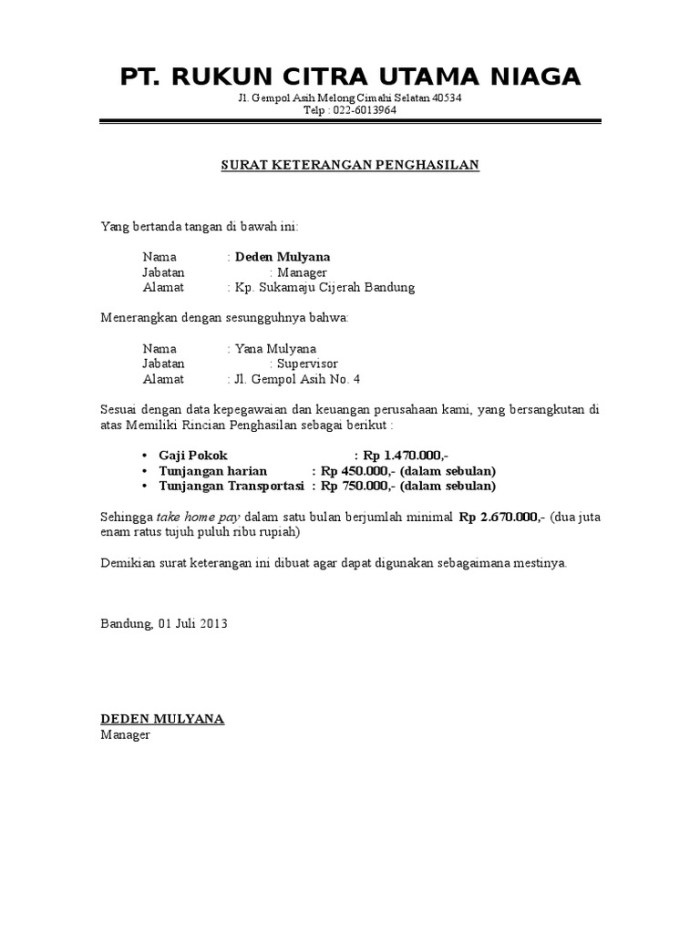 Detail Cara Membuat Surat Keterangan Penghasilan Wiraswasta Nomer 21