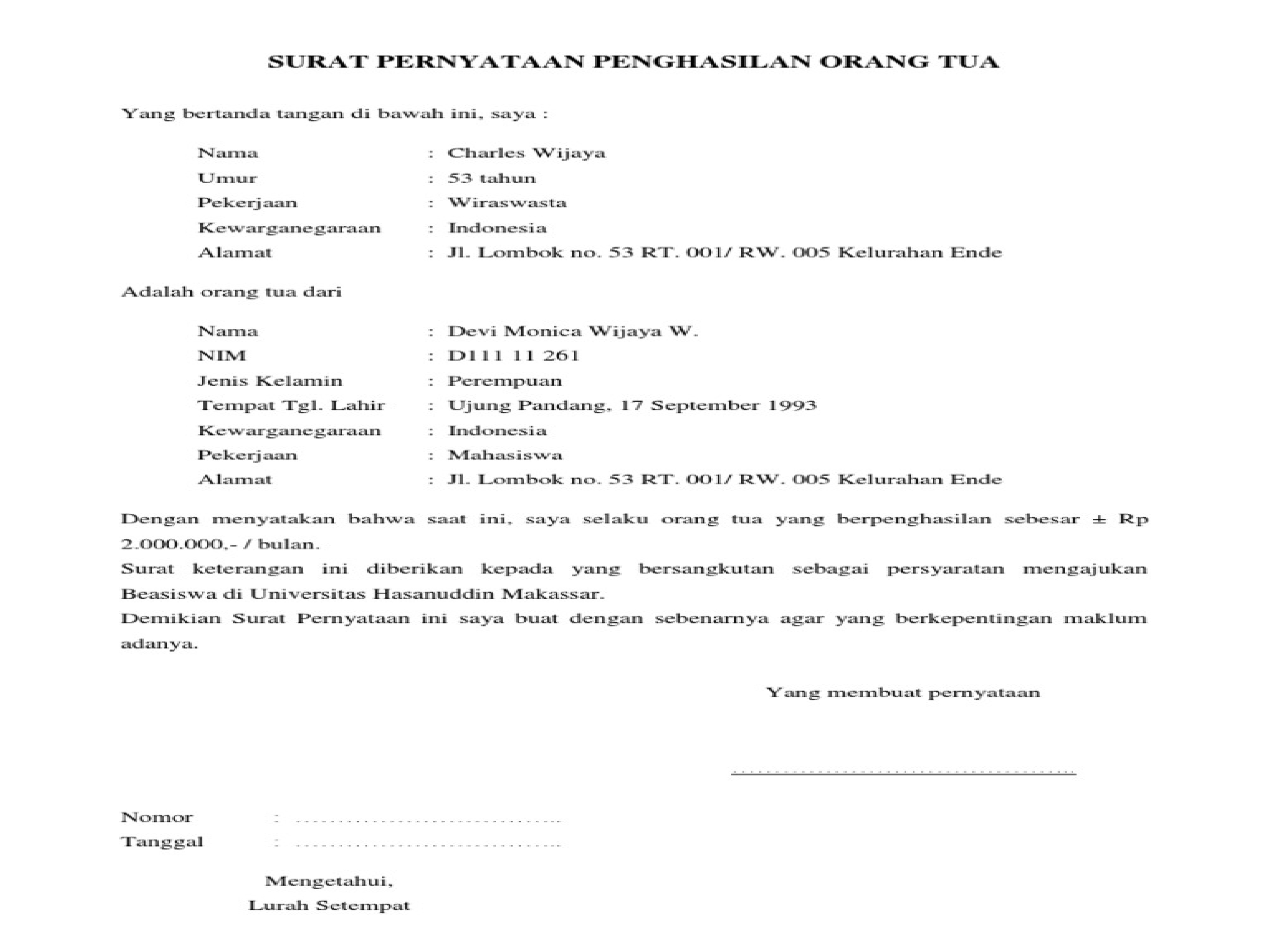 Download Cara Membuat Surat Keterangan Penghasilan Wiraswasta Nomer 26