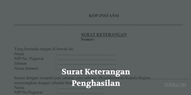 Detail Cara Membuat Surat Keterangan Penghasilan Wiraswasta Nomer 50