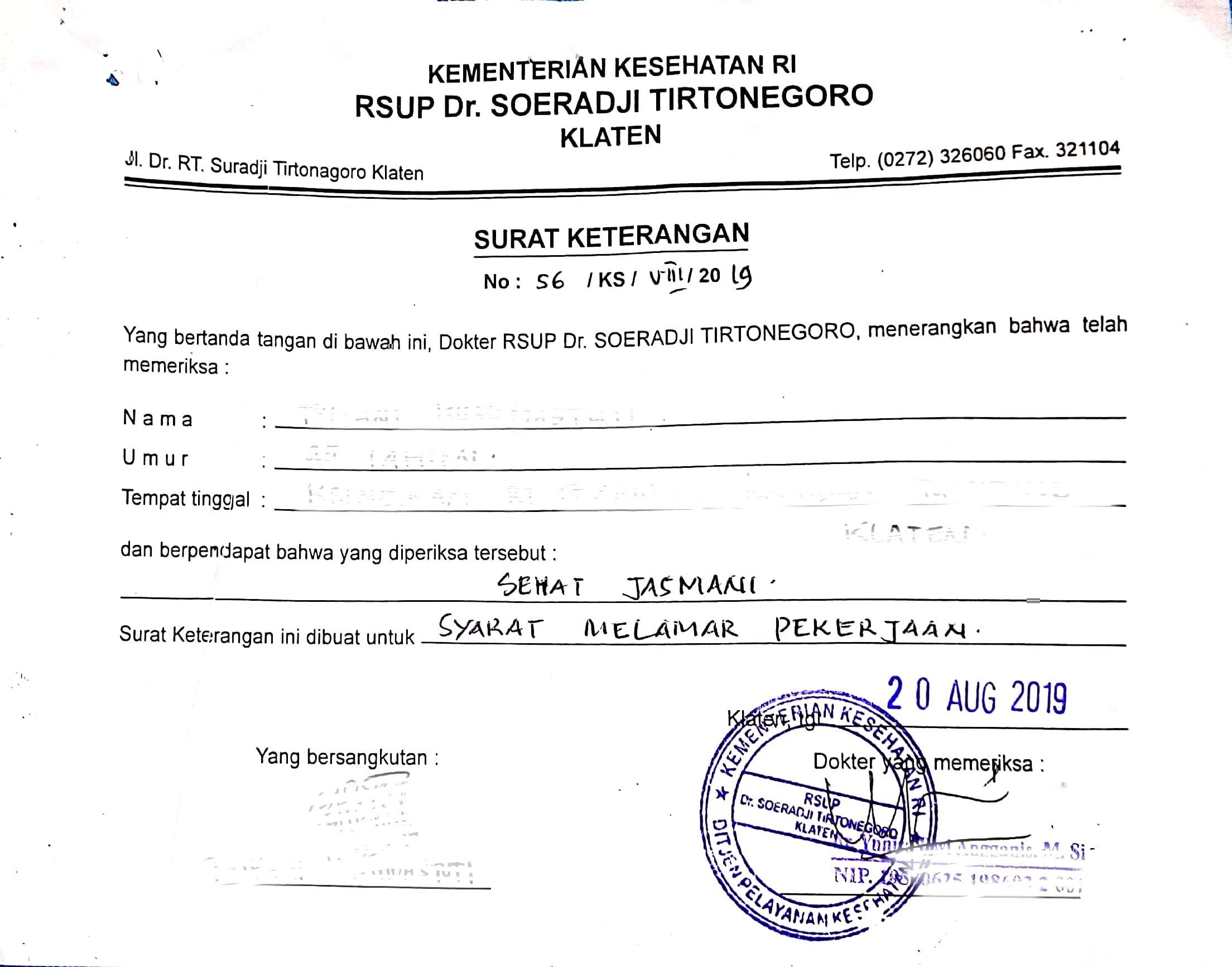 Detail Cara Membuat Surat Keterangan Sehat Nomer 49