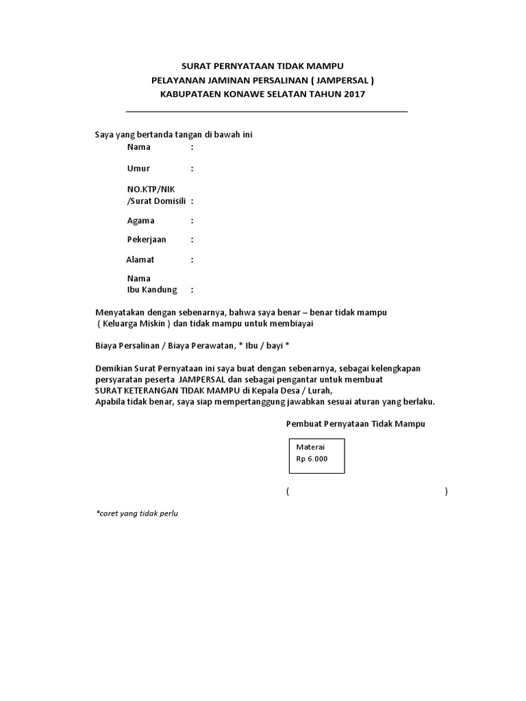 Detail Cara Membuat Surat Keterangan Tidak Mampu Nomer 9