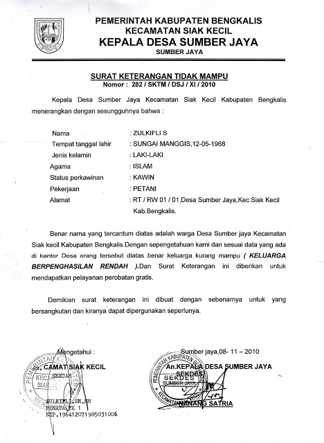 Detail Cara Membuat Surat Keterangan Tidak Mampu Nomer 3