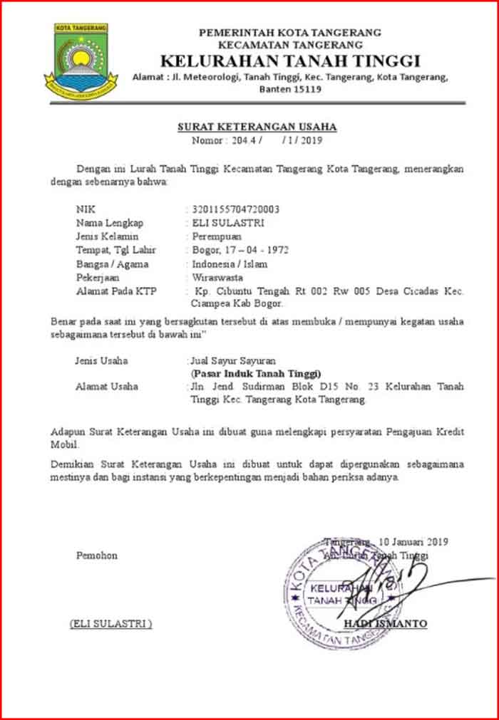 Detail Cara Membuat Surat Keterangan Usaha Dari Kelurahan Nomer 24