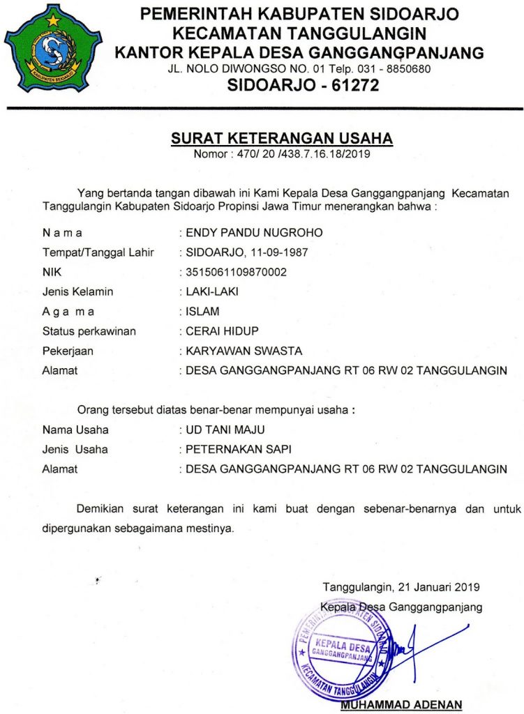 Detail Cara Membuat Surat Keterangan Usaha Dari Kelurahan Nomer 8