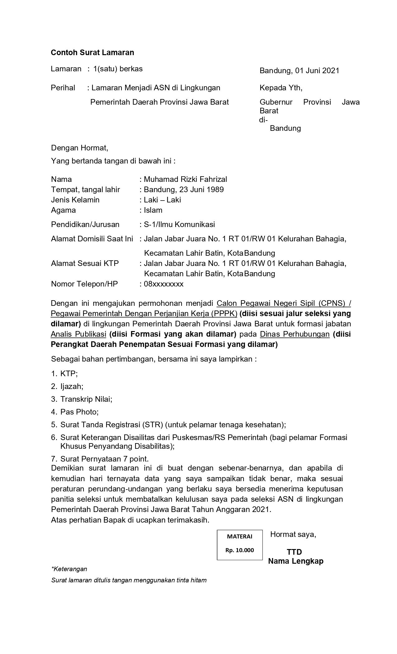 Detail Cara Membuat Surat Lamaran Nomer 30