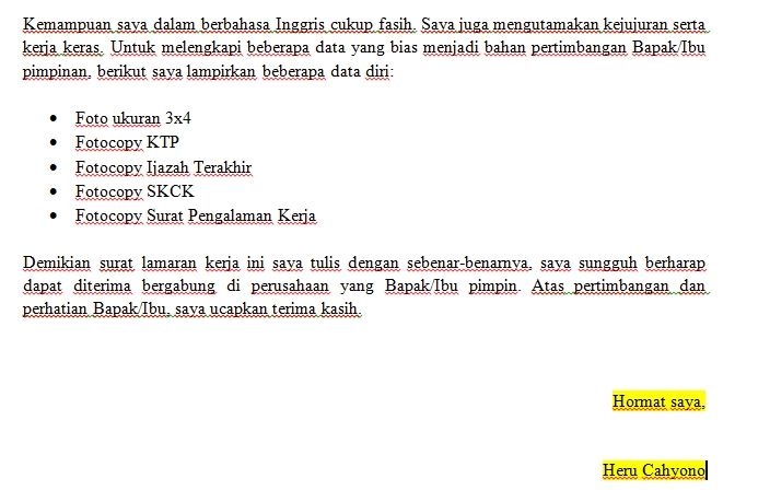 Detail Cara Membuat Surat Lamaran Nomer 38