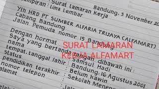 Detail Cara Membuat Surat Lamaran Kerja Di Alfamart Nomer 41