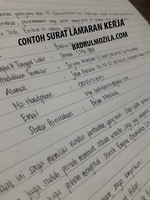 Detail Cara Membuat Surat Lamaran Kerja Di Hp Nomer 41